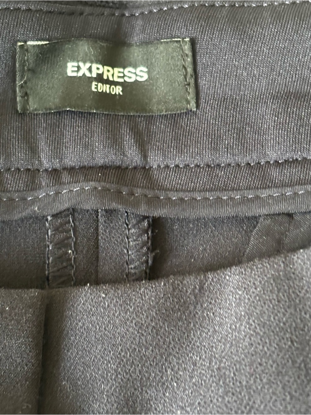 Express Editor Mid Rise Bootcut Dress Pants Navy Size 14 Short - Picture 3 of 5